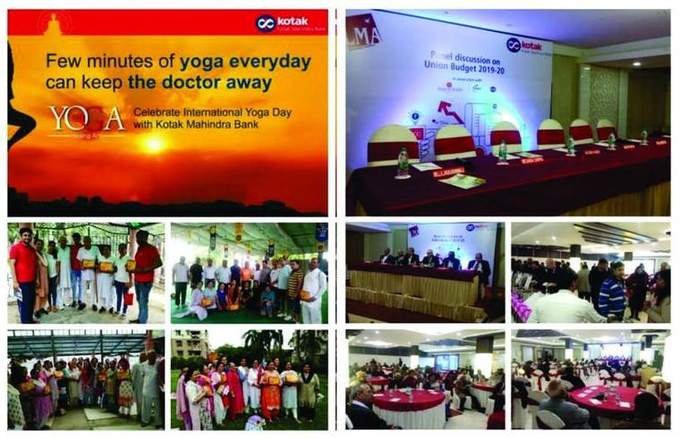 Kotak Bank BTL activation & events — Yoga Day, Budget panel discussion & Health Camp