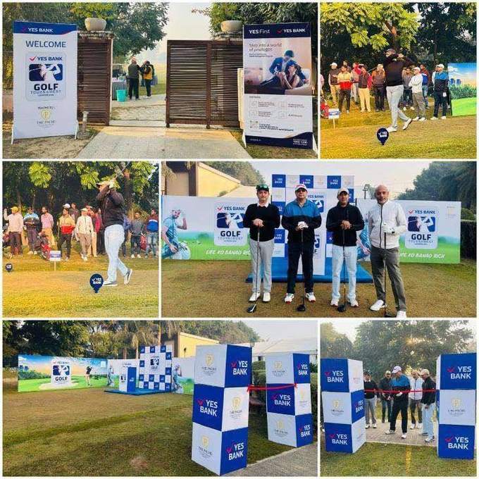 YES Bank & IDFC FIRST Bank activities — golf tournament & branch inauguration