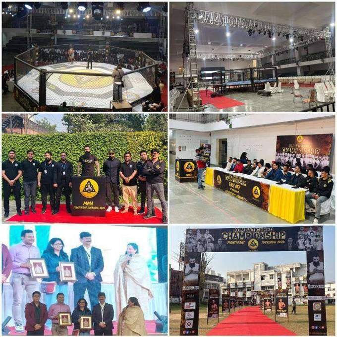 Fashion show & MMA fight night setup