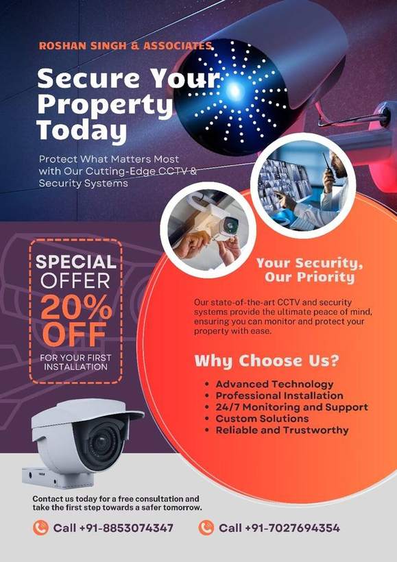 Security solutions — CCTV offer flyer